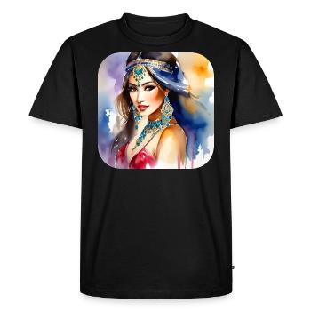 Danseuse orientale mystique - T-shirt Premium bio Homme - noir - Devant - Nico (187cm)