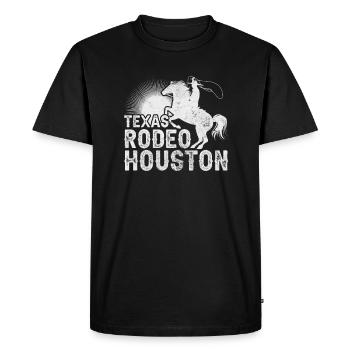 Cow-boy - T-shirt Premium bio Homme - noir - Devant - Nico (187cm)