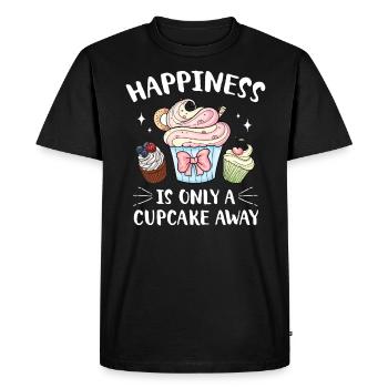 Cupcake Muffin pâtisserie cadeau - T-shirt Premium bio Homme - noir - Devant - Nico (187cm)