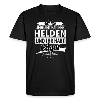 Every era has its heroes You've got Edgar - Men's Premium Organic T-Shirt - black - Front - Nico (187cm)