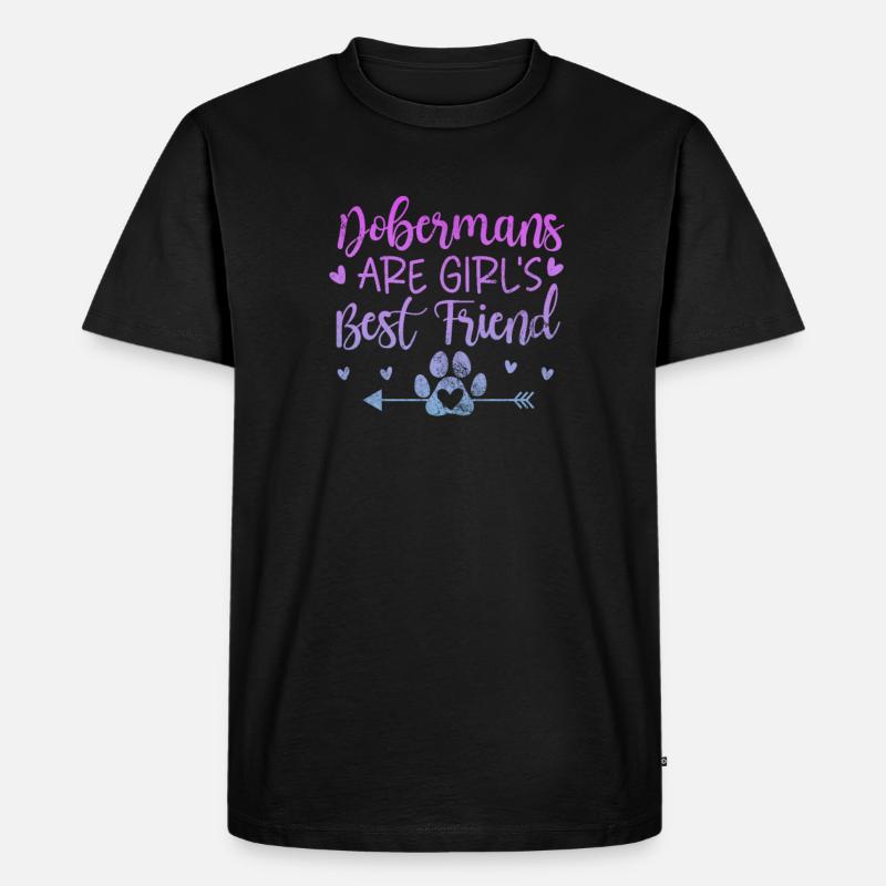 Dobermann - Männer Premium Bio T-Shirt - Schwarz