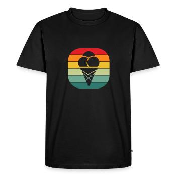 Crème glacée Crème glacée Crème glacée Cadeau d’été - T-shirt Premium bio Homme - noir - Devant - Nico (187cm)