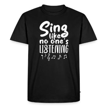 Chanteur chanteur chanteur musicien cadeau - T-shirt Premium bio Homme - noir - Devant - Nico (187cm)