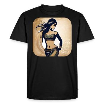 Danseuse orientale mystique - T-shirt Premium bio Homme - noir - Devant - Nico (187cm)
