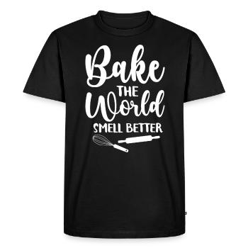 Baker boulangerie boulangerie pâtisserie cadeau - T-shirt Premium bio Homme - noir - Devant - Nico (187cm)