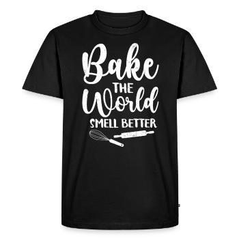 Baker - Men's Premium Organic T-Shirt - black - Front - Nico (187cm)