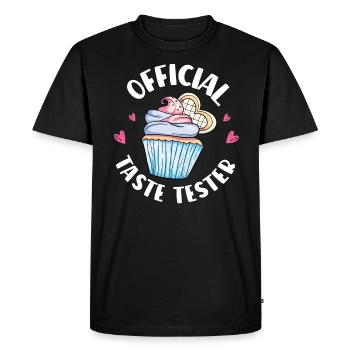 Cupcake Muffin pâtisserie cadeau - T-shirt Premium bio Homme - noir - Devant - Nico (187cm)