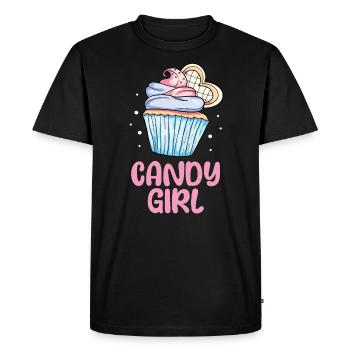 Cupcake Muffin pâtisserie cadeau - T-shirt Premium bio Homme - noir - Devant - Nico (187cm)