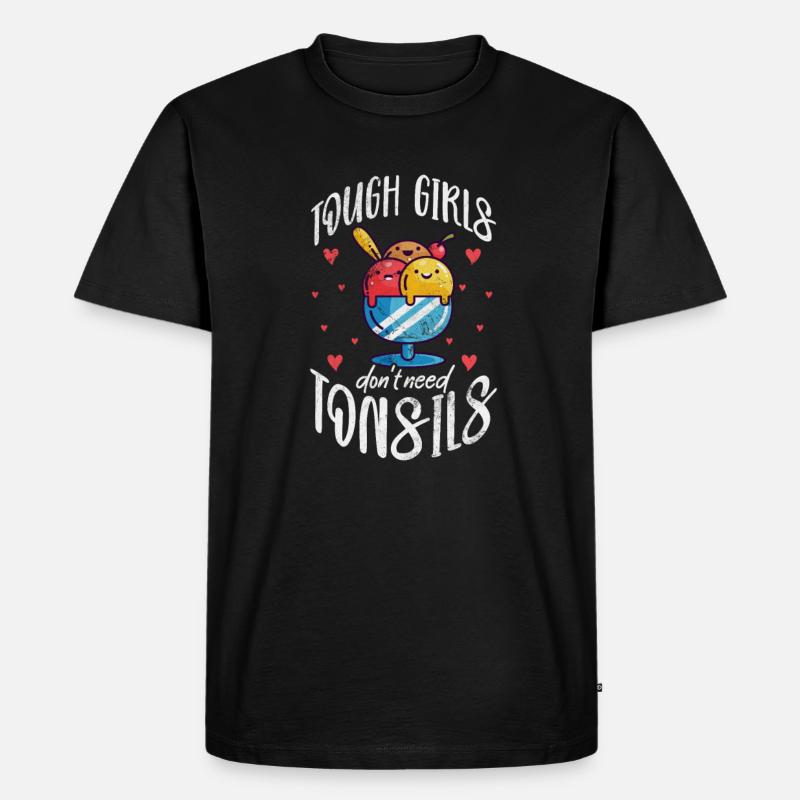 Eiscreme - Männer Premium Bio T-Shirt - Schwarz