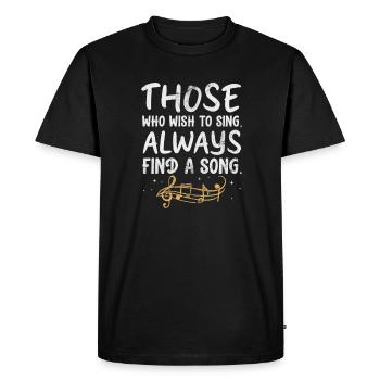 Chanteur - T-shirt Premium bio Homme - noir - Devant - Nico (187cm)