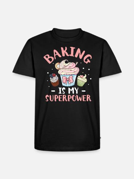 Cupcake Muffin Baking Gift - Men's Premium Organic T-Shirt - black