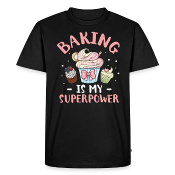 Cupcake - T-shirt Premium bio Homme - noir - Devant - Nico (187cm)