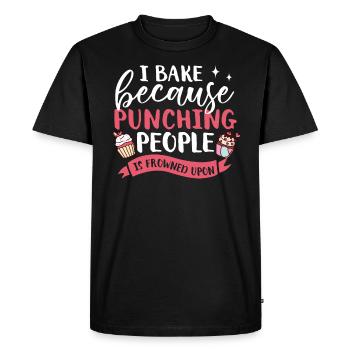 Cupcake Muffin pâtisserie cadeau - T-shirt Premium bio Homme - noir - Devant - Nico (187cm)