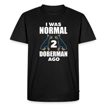 Doberman Dog Dogs Pet Gift - Men's Premium Organic T-Shirt - black - Front - Nico (187cm)