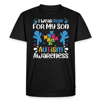 Autism - Men's Premium Organic T-Shirt - black - Front - Nico (187cm)