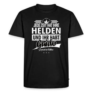 Every era has its heroes You have Guido - Men's Premium Organic T-Shirt - black - Front - Nico (187cm)
