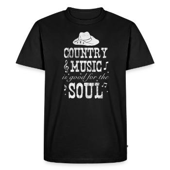 Country - Men's Premium Organic T-Shirt - black - Front - Nico (187cm)