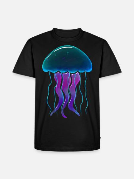 Glowing Jellyfish - Men's Premium Organic T-Shirt - black