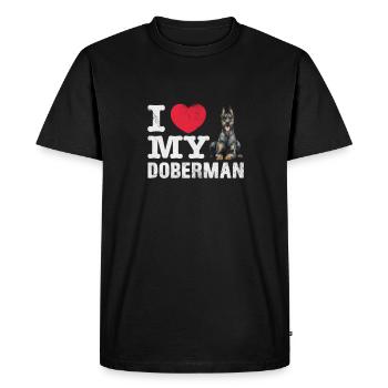 Doberman - Men's Premium Organic T-Shirt - black - Front - Nico (187cm)