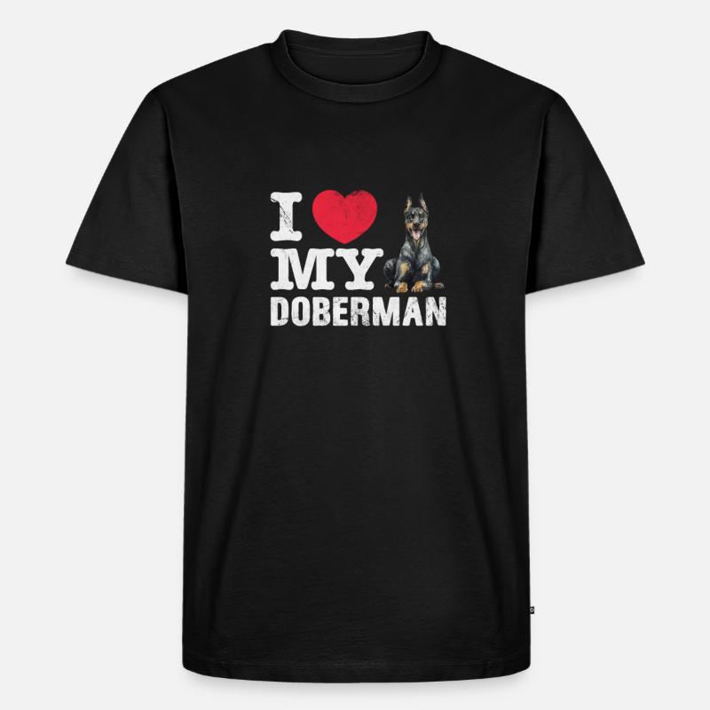 Dobermann - Männer Premium Bio T-Shirt - Schwarz