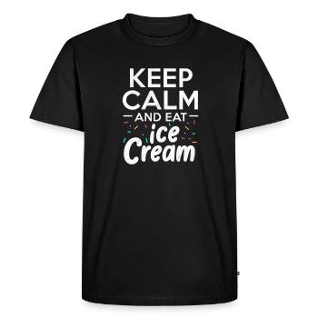 Glace - T-shirt Premium bio Homme - noir - Devant - Nico (187cm)