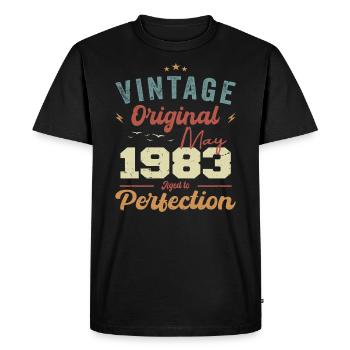 May 1983 Birthday May 1983 Gift May 1983 - Men's Premium Organic T-Shirt - black - Front - Nico (187cm)