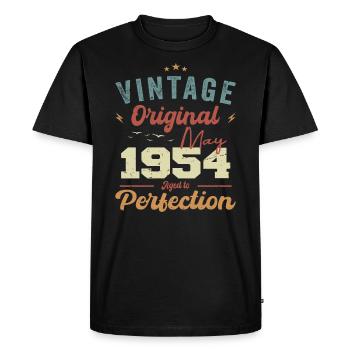 May 1954 Birthday May 1954 Gift May 1954 - Men's Premium Organic T-Shirt - black - Front - Nico (187cm)