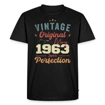 May 1963 birthday May 1963 gift May 1963 - Men's Premium Organic T-Shirt - black - Front - Nico (187cm)