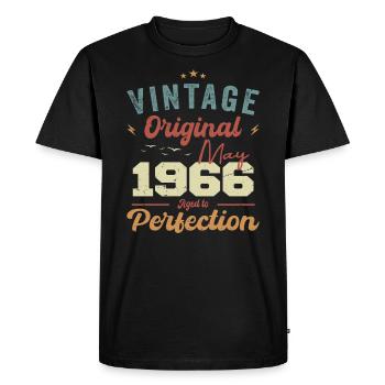 May 1966 Birthday May 1966 Gift May 1966 - Men's Premium Organic T-Shirt - black - Front - Nico (187cm)