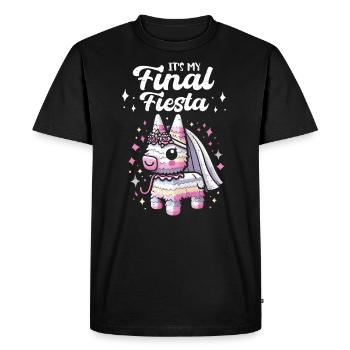 Vieille fille - T-shirt Premium bio Homme - noir - Devant - Nico (187cm)