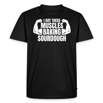 Baker Bakeries Baked Goods Baking Gift - Men's Premium Organic T-Shirt - black - Front - Nico (187cm)
