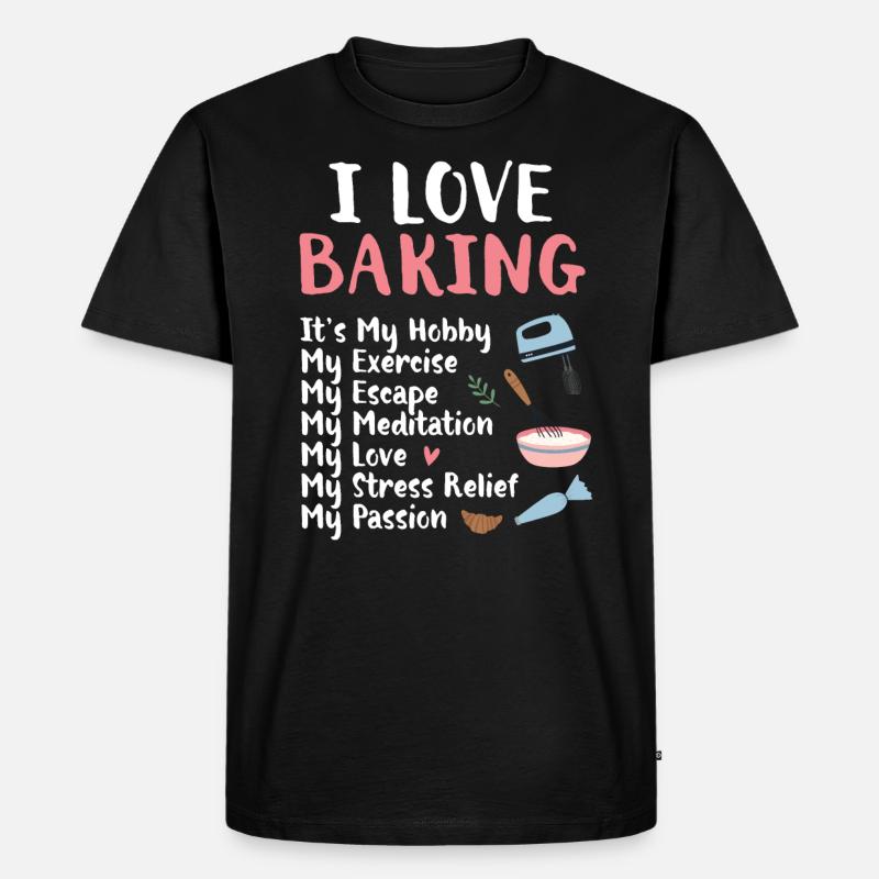 Bäcker Bäckerein Backwaren Backen Geschenk - Männer Premium Bio T-Shirt - Schwarz
