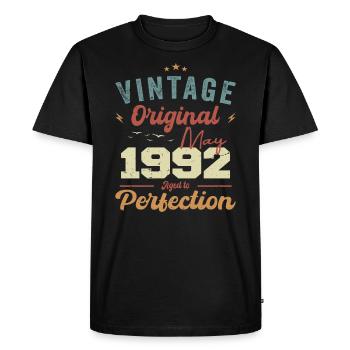 May 1992 Birthday May 1992 Gift May 1992 - Men's Premium Organic T-Shirt - black - Front - Nico (187cm)