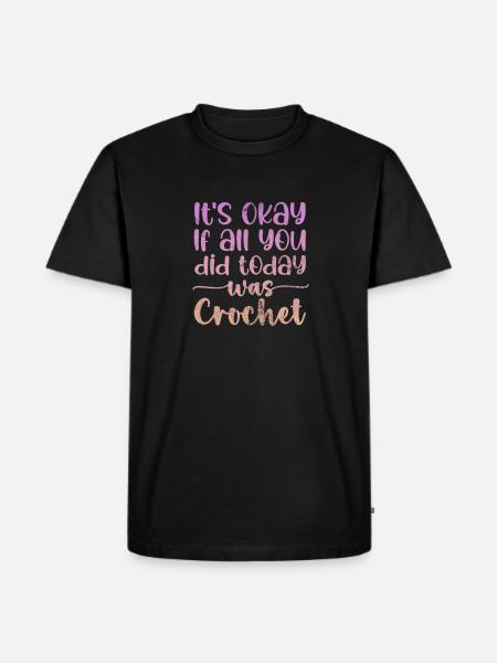 Crochet Knitting - Men's Premium Organic T-Shirt - black