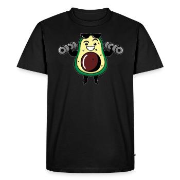 Avocat Guacamole Vegan Cadeau - T-shirt Premium bio Homme - noir - Devant - Nico (187cm)