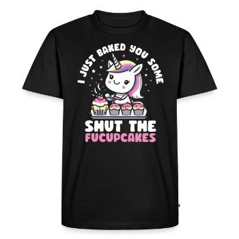 Cupcake Muffin pâtisserie cadeau - T-shirt Premium bio Homme - noir - Devant - Nico (187cm)