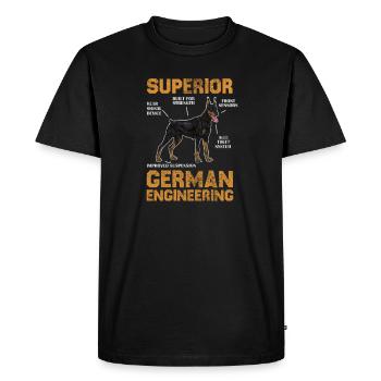 Doberman - Men's Premium Organic T-Shirt - black - Front - Nico (187cm)