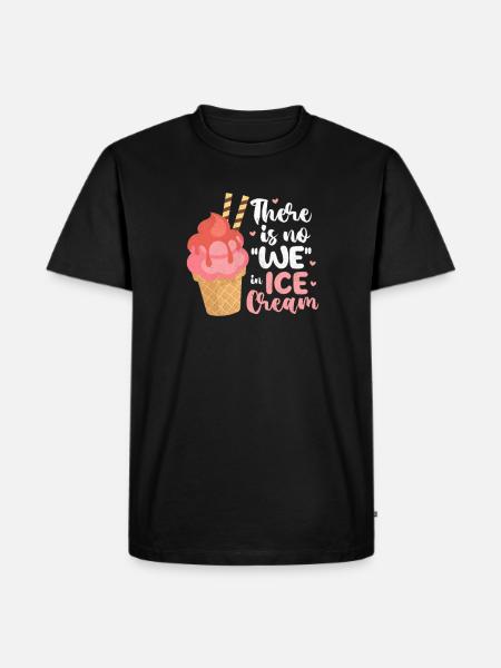 Eiscreme - Männer Premium Bio T-Shirt - Schwarz