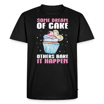 Cupcake Muffin pâtisserie cadeau - T-shirt Premium bio Homme - noir - Devant - Nico (187cm)
