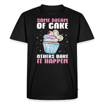 Cupcake - Men's Premium Organic T-Shirt - black - Front - Nico (187cm)