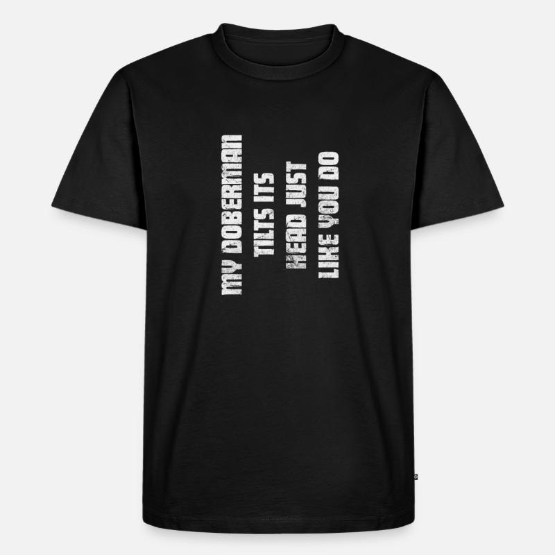 Dobermann - Männer Premium Bio T-Shirt - Schwarz