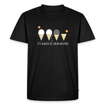 Crème glacée Crème glacée Crème glacée Cadeau d’été - T-shirt Premium bio Homme - noir - Devant - Nico (187cm)