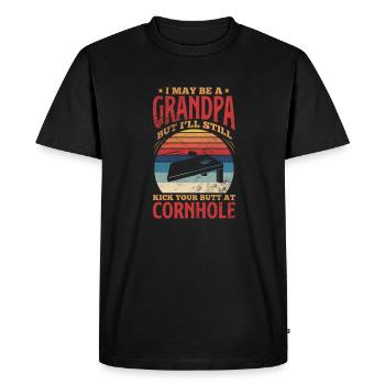 Cornhole - T-shirt Premium bio Homme - noir - Devant - Nico (187cm)