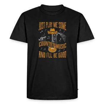 Pays - T-shirt Premium bio Homme - noir - Devant - Nico (187cm)