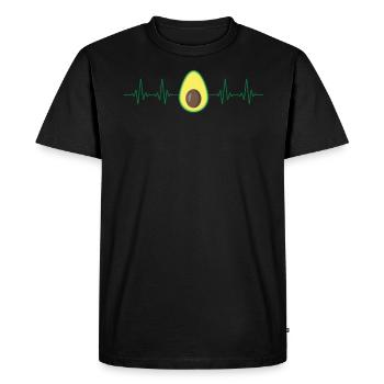 Avocat Guacamole Vegan Cadeau - T-shirt Premium bio Homme - noir - Devant - Nico (187cm)