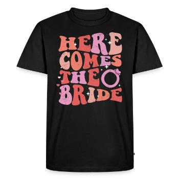 Vieille fille - T-shirt Premium bio Homme - noir - Devant - Nico (187cm)
