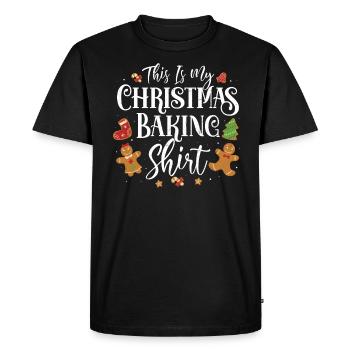 Baker - Men's Premium Organic T-Shirt - black - Front - Nico (187cm)