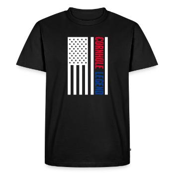 Cornhole Beanbag Blind Hole Gift - Men's Premium Organic T-Shirt - black - Front - Nico (187cm)