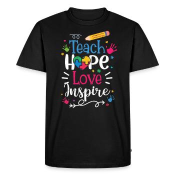 Autism - Men's Premium Organic T-Shirt - black - Front - Nico (187cm)
