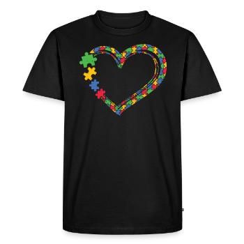 Autisme - T-shirt Premium bio Homme - noir - Devant - Nico (187cm)